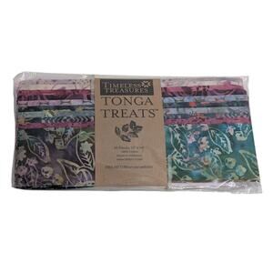 Orchid Batiks Tonga Treat Squares Shortstack by Timeless Treasures 10in Tiles